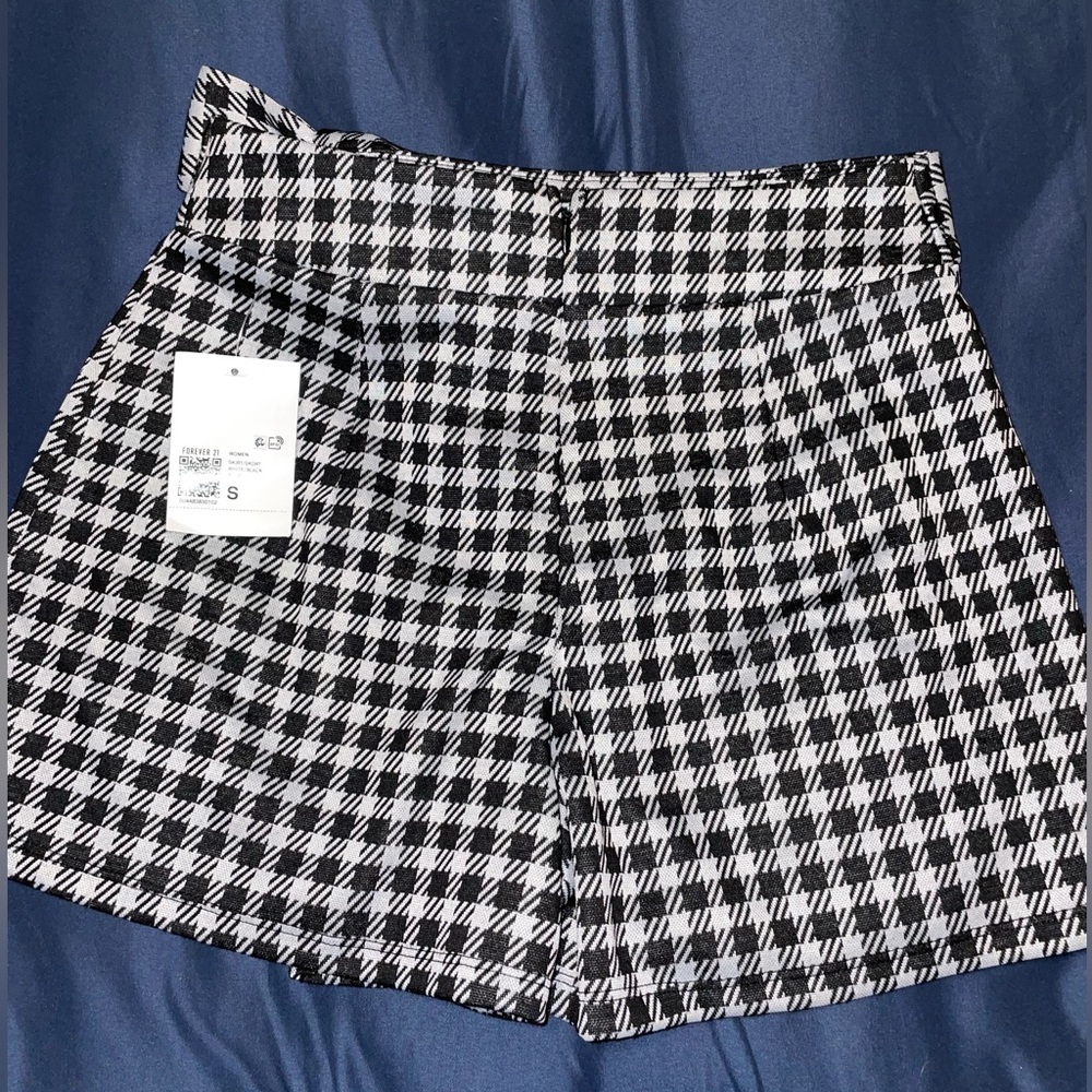 *NWT Forever 21 Woven Gingham Pattern Wrap Tie Skort - Picture 4 of 7